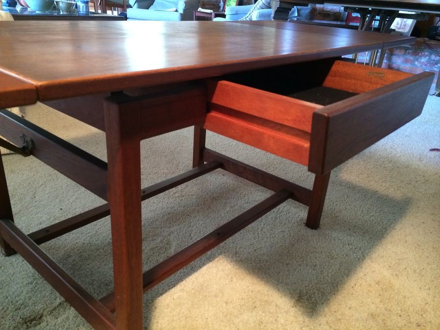 Jens Risom Drop Leaf Table Walnut Table w/ Original Label [Photo 15]