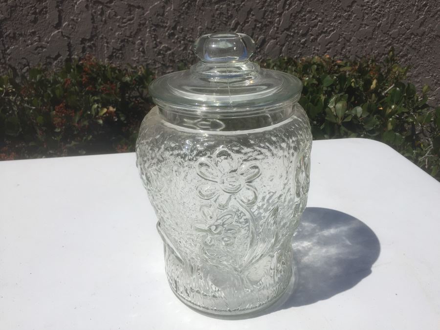 Clear Glass Mickey Mouse Cookie Jar Copyright Walt Disney Productions [Photo 4]