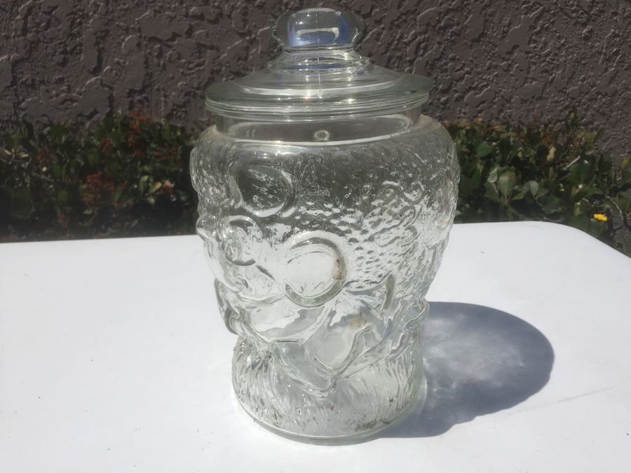 Clear Glass Mickey Mouse Cookie Jar Copyright Walt Disney Productions [Photo 3]