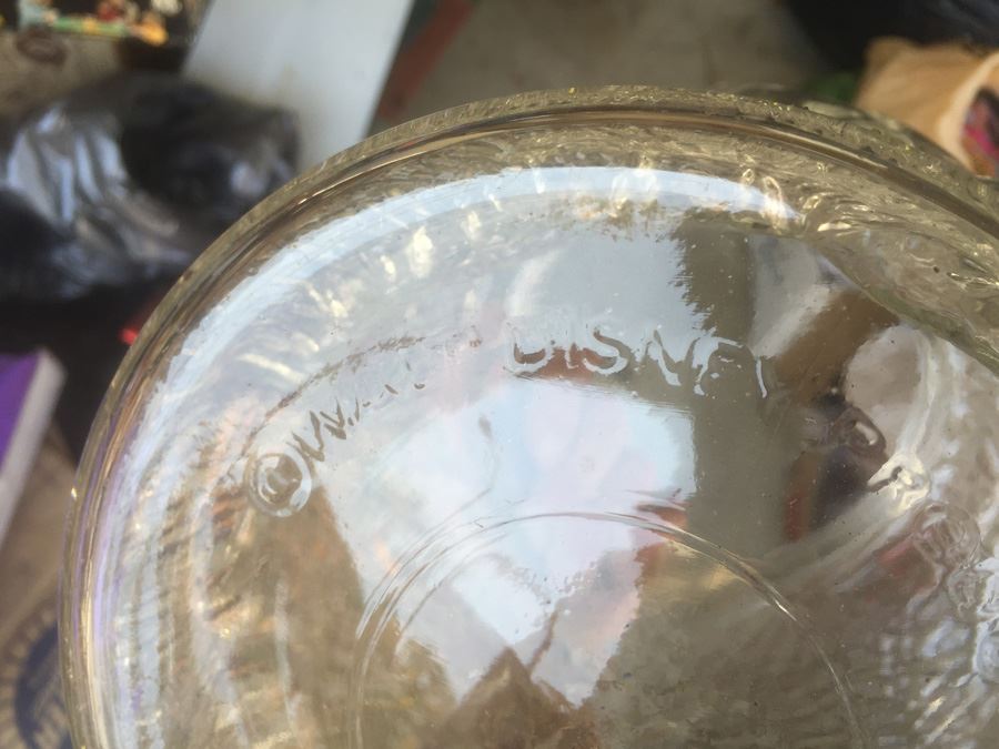 Clear Glass Mickey Mouse Cookie Jar Copyright Walt Disney Productions [Photo 5]