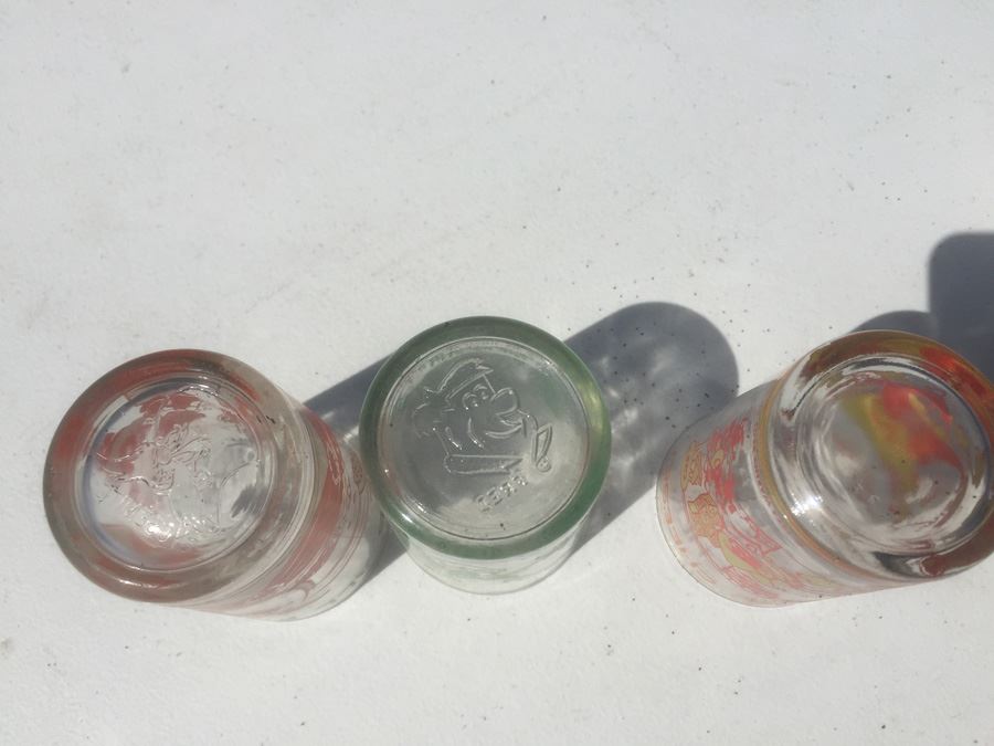 Set Of 3 Vintage Cartoon Character Jelly Jars  [Photo 4]