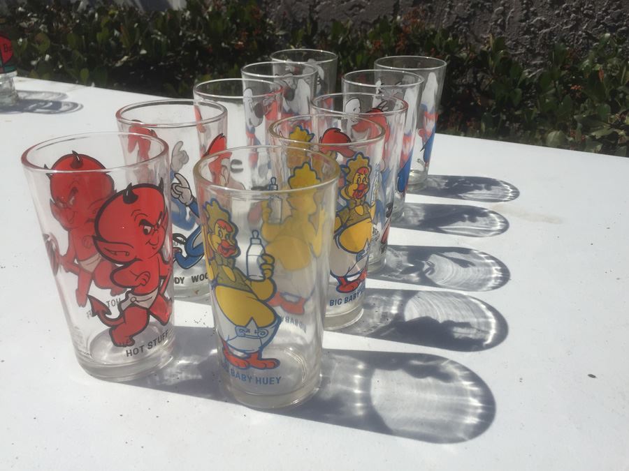 Vintage Cartoon Glasses Including Hot Stuff, Big Baby Huey, Underdog And Woody Woodpecker [Photo 6]