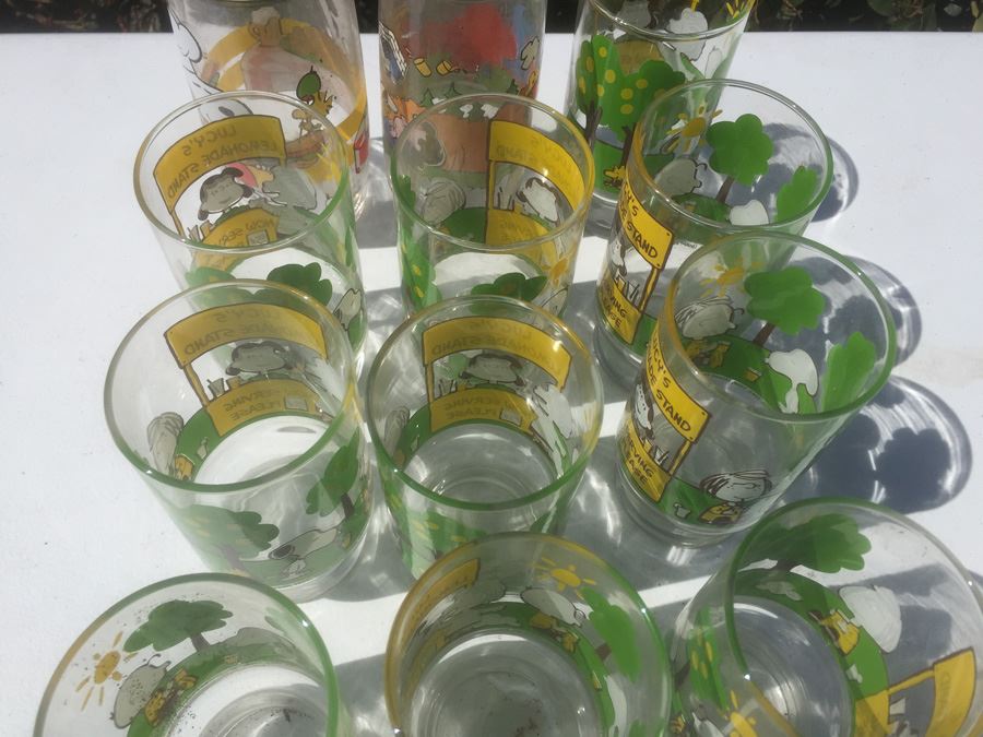 Vintage SNOOPY Glass Lot [Photo 3]