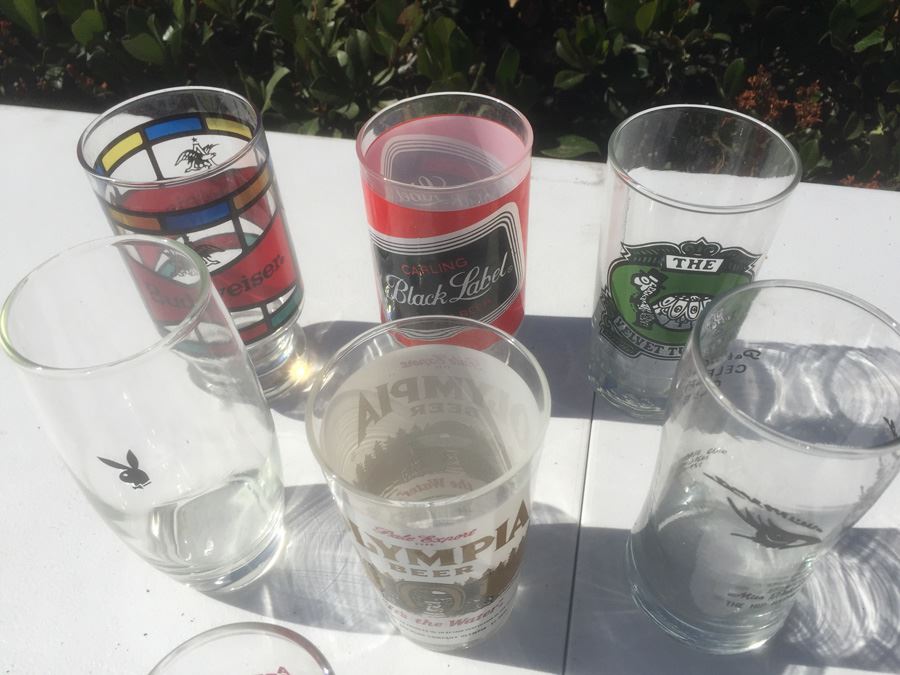Vintage Glass Lot Beer Advertising Glasses [Photo 4]