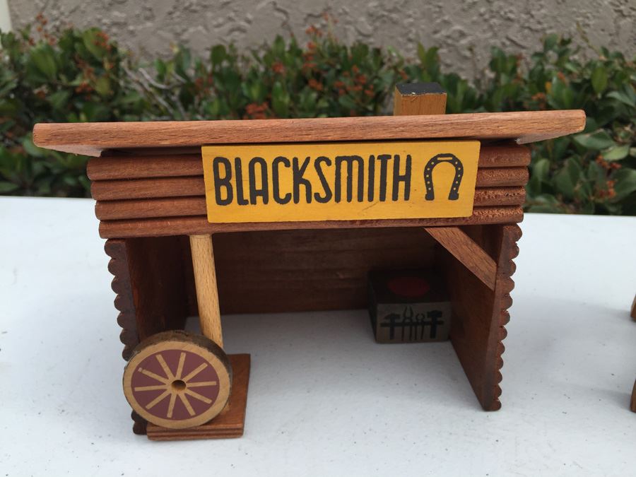 Wooden Blacksmith And Oil Rig Models [Photo 2]