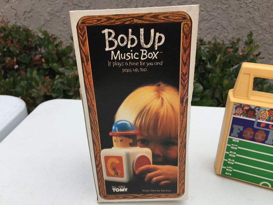 TOMY Bob Up Music Box New In Box 1982 And Funny Football Game [Photo 9]