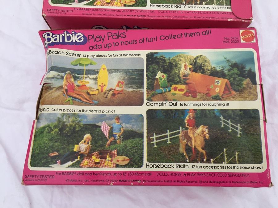Vintage Barbie Play Paks Horseback Ridin' And Picnic 1982 [Photo 12]