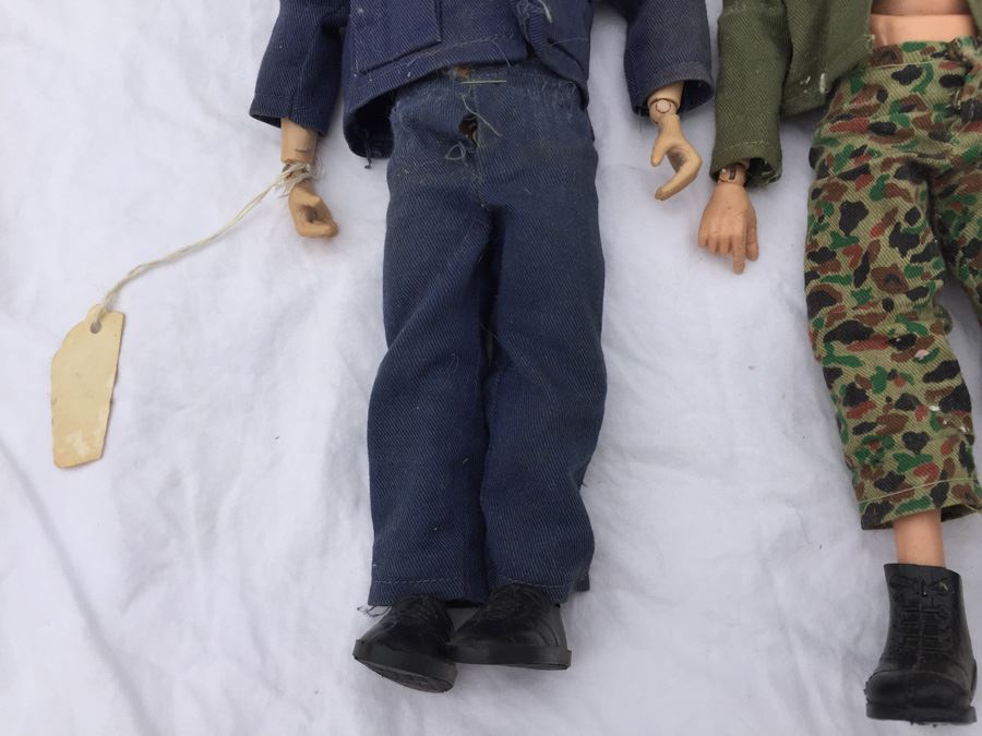 Pair Of Vintage 1964 And 1966 G.I. Joe HASBRO Action Figure Dolls With ...