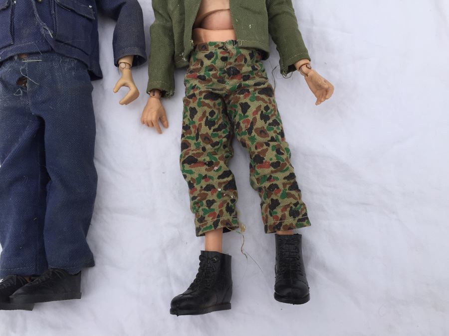 Pair Of Vintage 1964 And 1966 G.I. Joe HASBRO Action Figure Dolls With ...