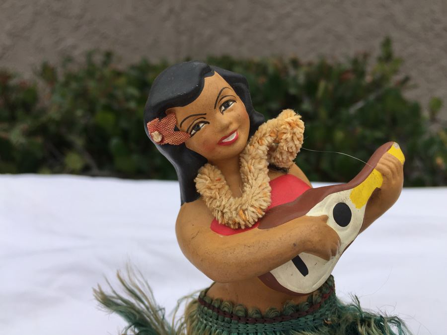 Vintage Hula Girl Aloha Dashboard Bobble Head Doll Hawaii [Photo 3]