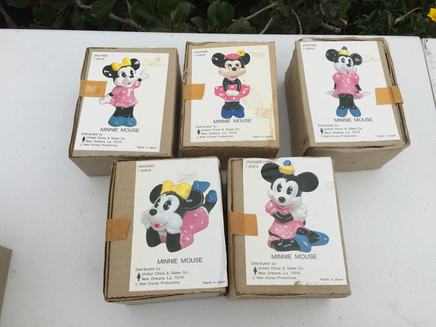 Walt Disney Minnie Mouse Hand Painted Figurines United China & Glass Co. Made In Japan New In Box [Photo 2]