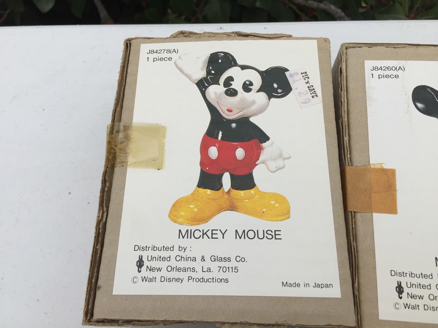 Walt Disney Mickey Mouse Hand Painted Figurines United China & Glass Co. Made In Japan Most New In Box [Photo 10]