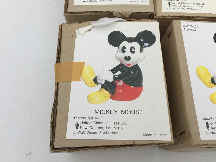 Walt Disney Mickey Mouse Hand Painted Figurines United China & Glass Co. Made In Japan Most New In Box [Photo 5]