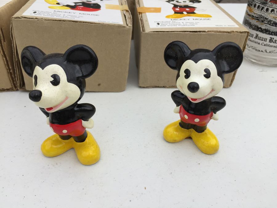 Walt Disney Mickey Mouse Hand Painted Figurines United China & Glass Co. Made In Japan Most New In Box [Photo 3]