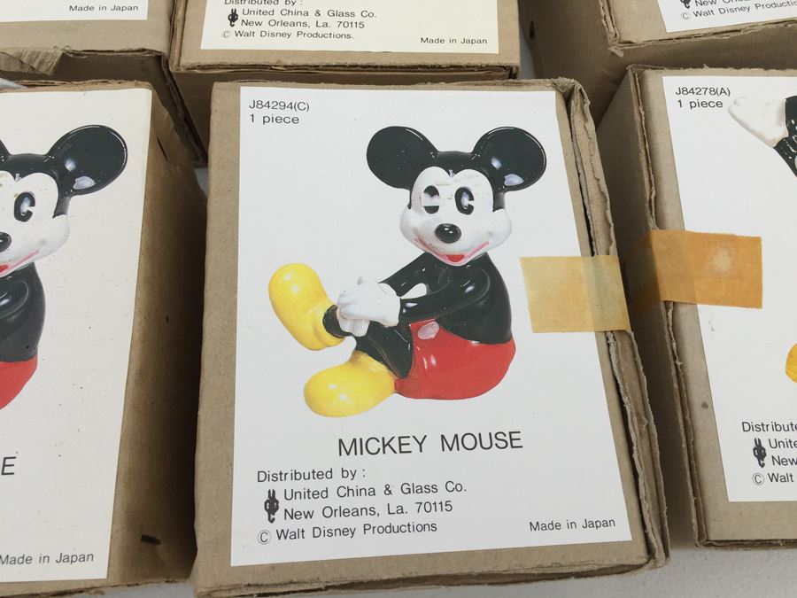 Walt Disney Mickey Mouse Hand Painted Figurines United China & Glass Co. Made In Japan Most New In Box [Photo 6]
