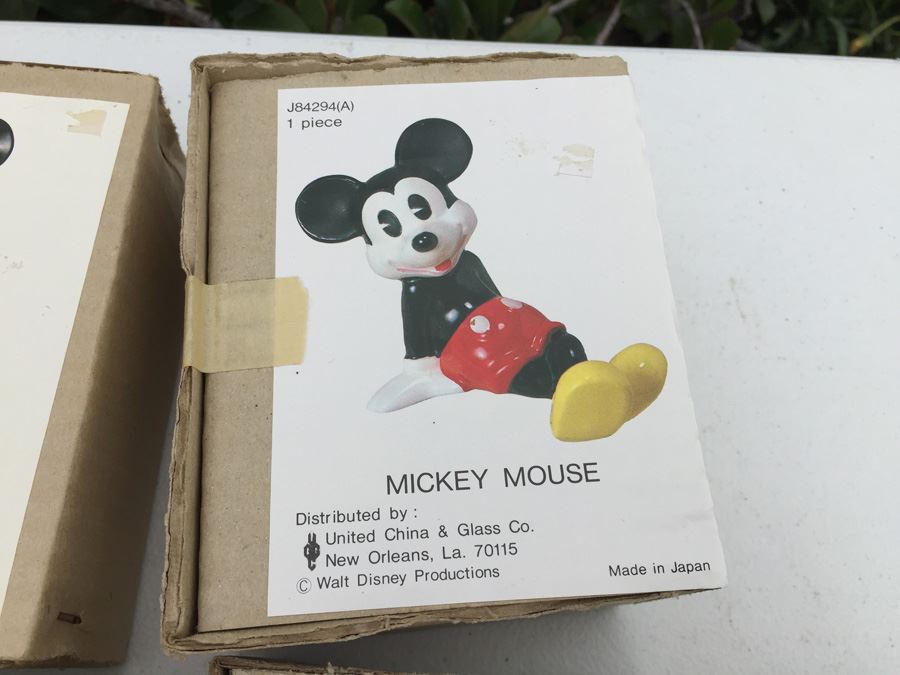 Walt Disney Mickey Mouse Hand Painted Figurines United China & Glass Co. Made In Japan Most New In Box [Photo 8]