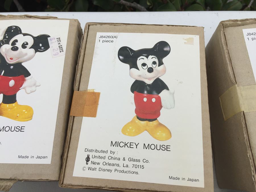 Walt Disney Mickey Mouse Hand Painted Figurines United China & Glass Co. Made In Japan Most New In Box [Photo 9]