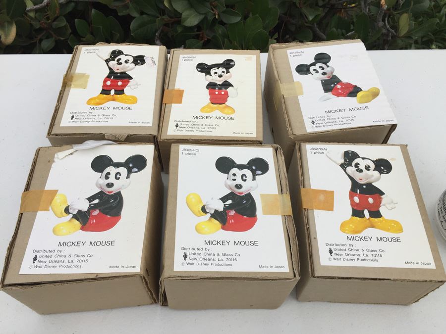 Walt Disney Mickey Mouse Hand Painted Figurines United China & Glass Co. Made In Japan Most New In Box [Photo 4]