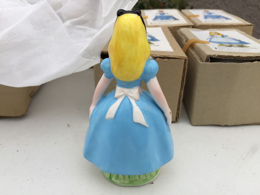(7) Walt Disney Alice In Wonderland And Cinderella Hand Painted Figurines United China & Glass Co. Made In Japan New In Box [Photo 12]
