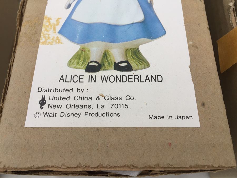 (7) Walt Disney Alice In Wonderland And Cinderella Hand Painted Figurines United China & Glass Co. Made In Japan New In Box [Photo 3]