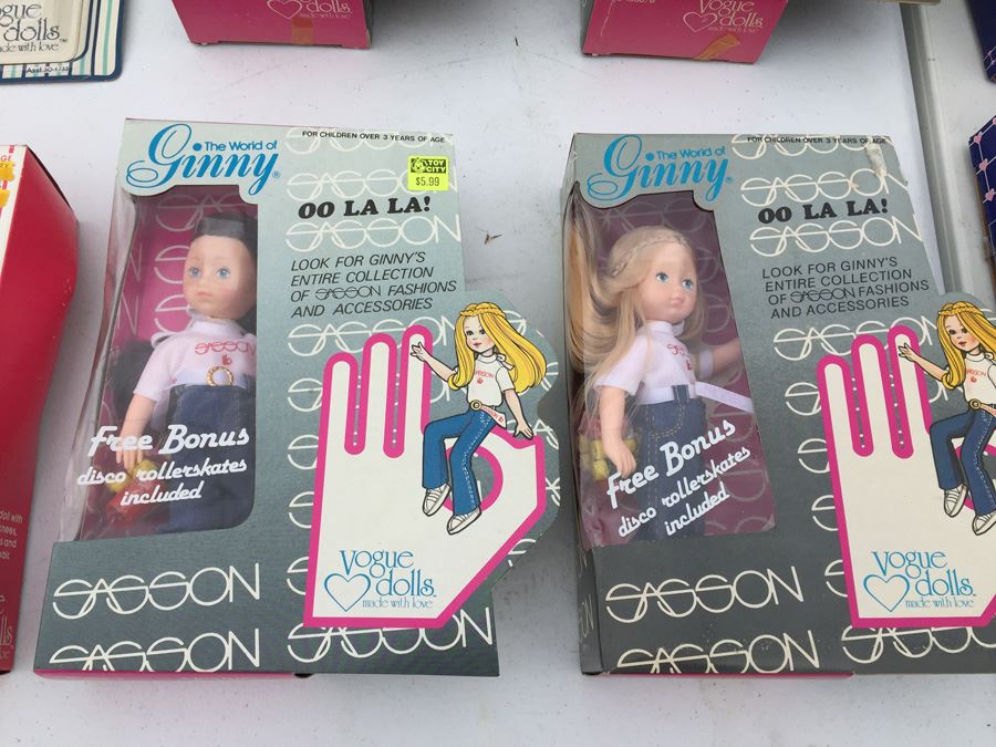 Huge Lot Of Ginnie Vogue Dolls, Clothing And Accessories New In Boxes And Cards Including Sasson Brand Dolls With Disco Rollerskates [Photo 8]