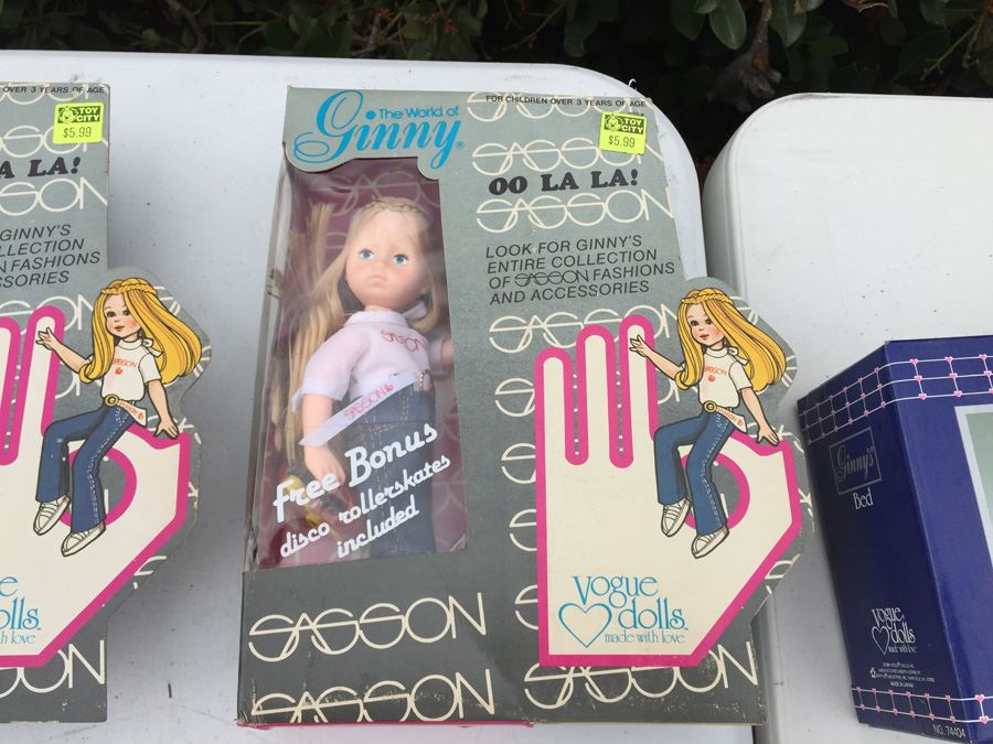 Huge Lot Of Ginnie Vogue Dolls, Clothing And Accessories New In Boxes And Cards Including Sasson Brand Dolls With Disco Rollerskates [Photo 6]