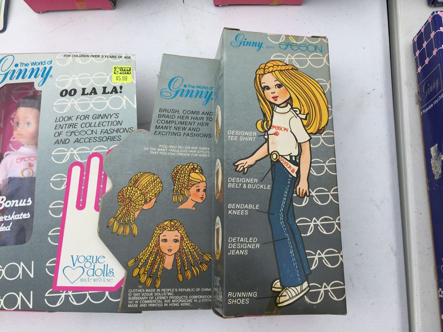 Huge Lot Of Ginnie Vogue Dolls, Clothing And Accessories New In Boxes And Cards Including Sasson Brand Dolls With Disco Rollerskates [Photo 2]