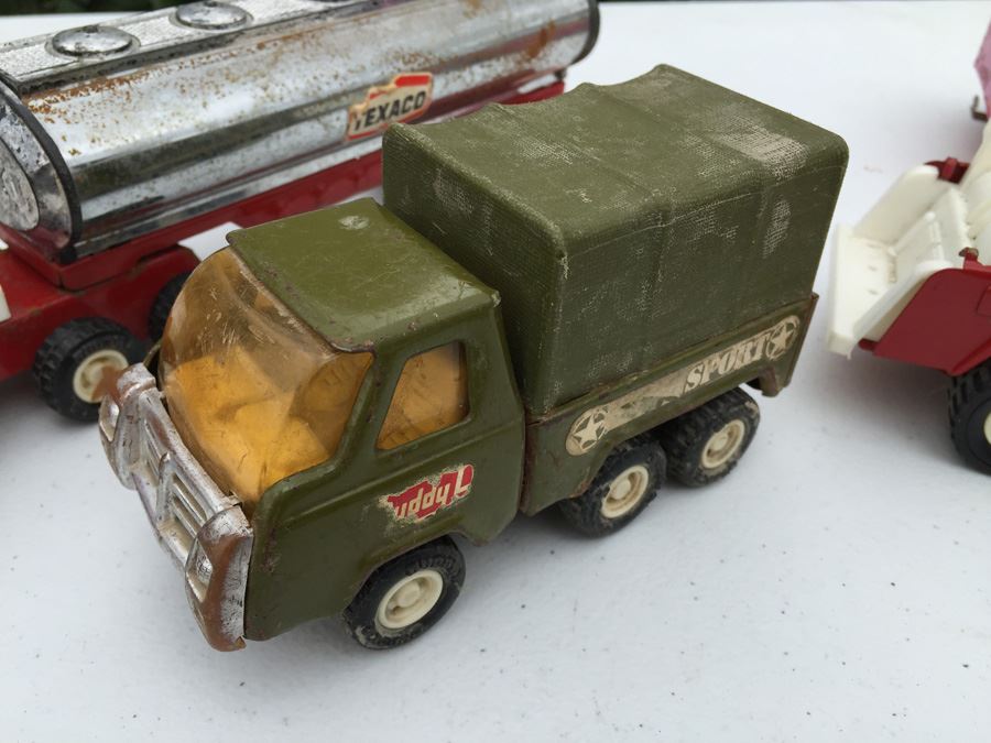 Vintage BUDDY L Vehicle Lot Including ARMY Vehicles Tank And Trucks Made In Japan [Photo 19]
