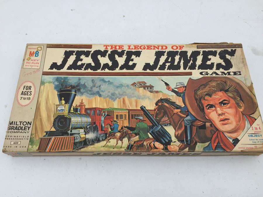 The Legend Of Jessie James Board Game Milton Bradley Based On ABC TV Show Vintage 1966