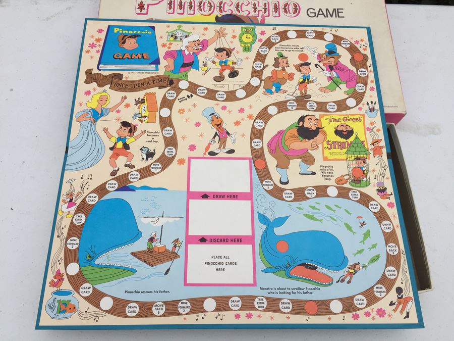 Vintage Walt Disney Pinocchio Game Parker Brothers  [Photo 3]
