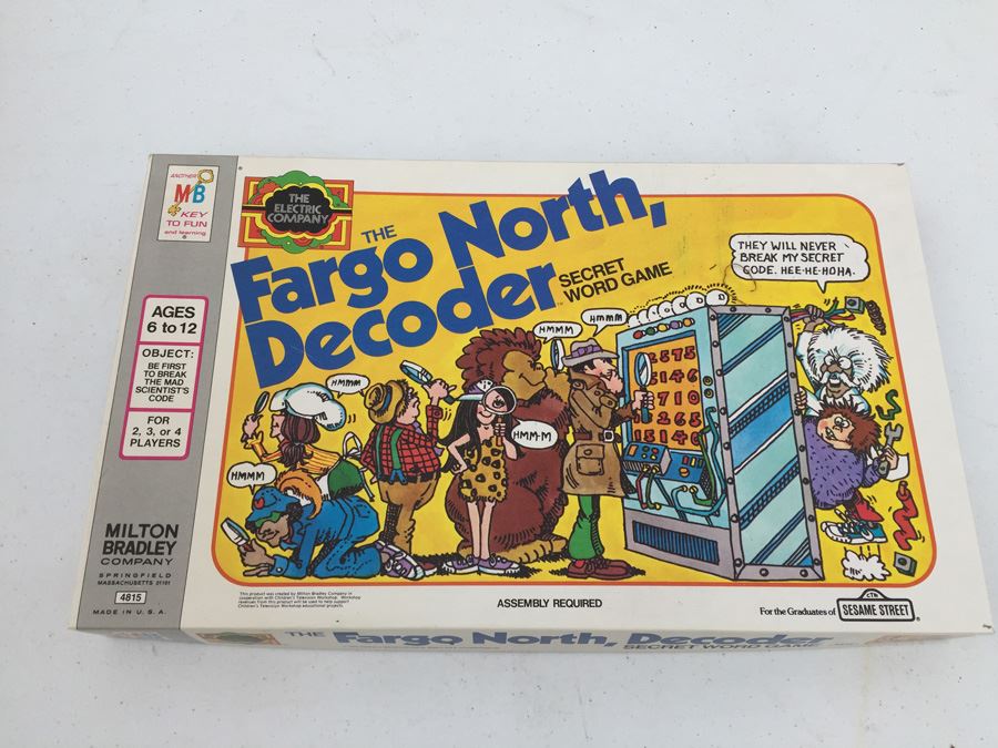 The Electric Company The Fargo North, Decoder Secret Word Game New In