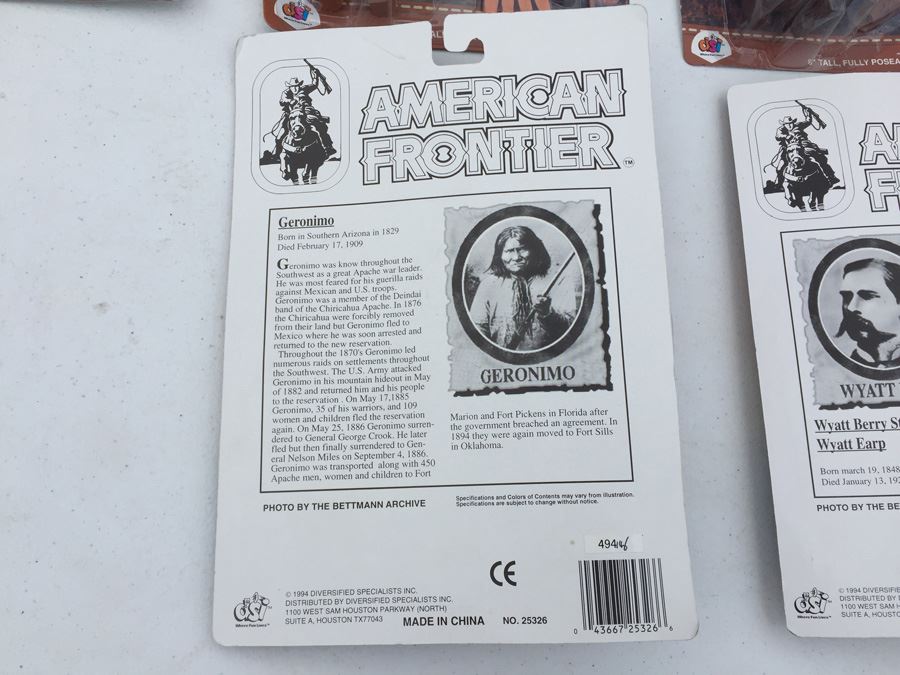 American Frontier Action Figures New On Card Diversified Specialists Inc. 1994  [Photo 25]