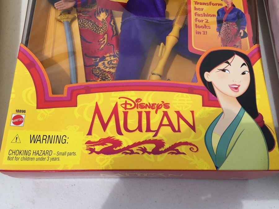 (3) Disney's Mulan Action Figures Dolls Captain Li Shang And Secret Hero Mulan New In Box Mattel Disney Store [Photo 10]