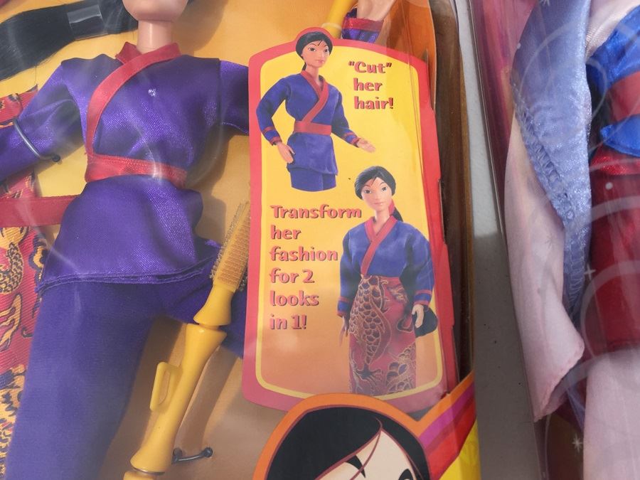 (3) Disney's Mulan Action Figures Dolls Captain Li Shang And Secret Hero Mulan New In Box Mattel Disney Store [Photo 11]