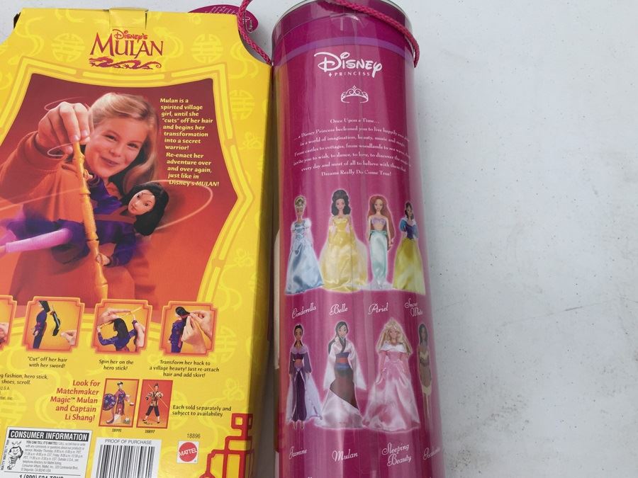 (3) Disney's Mulan Action Figures Dolls Captain Li Shang And Secret Hero Mulan New In Box Mattel Disney Store [Photo 23]