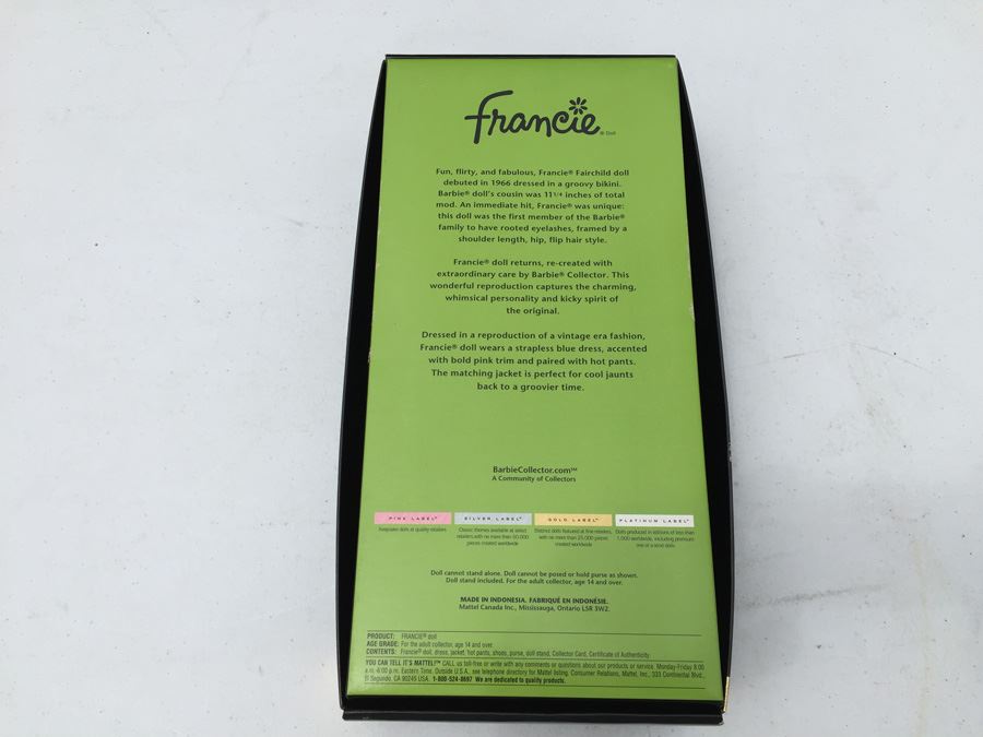Gold Label Francie Barbie Doll Mattel New In Box 2004 [Photo 7]