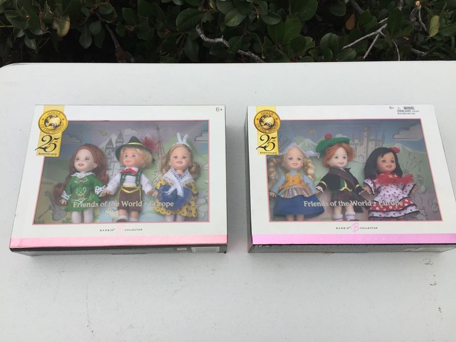 Pink Label Friends Of The World Europe Barbie Dolls New In Box Mattel 2004 [Photo 1]