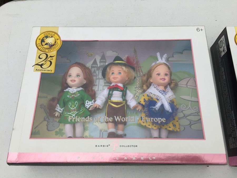 Pink Label Friends Of The World Europe Barbie Dolls New In Box Mattel 2004 [Photo 2]