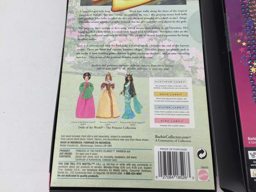 Pink Label Barbie Dolls Of The World Princess Of The Pacific Islands And Festivals Of The World Carnaval 2005 [Photo 13]