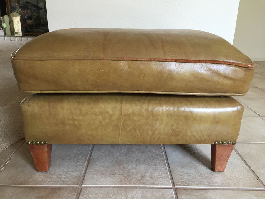 Vintage Leather Ottoman