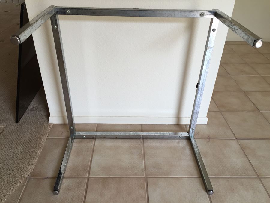 Mid-Century Chrome Side Table With Glass Top [Photo 7]