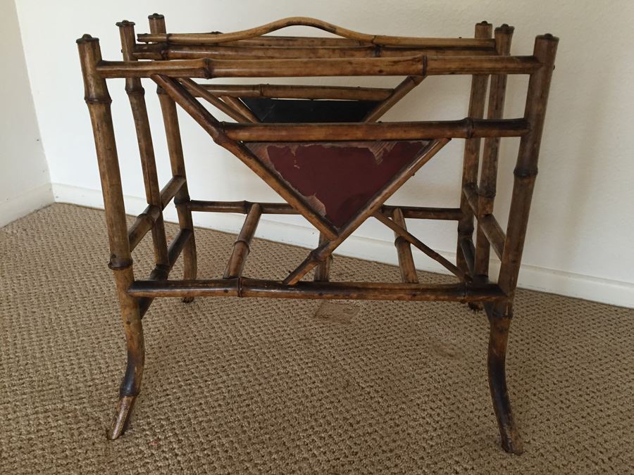 Vintage Bamboo Magazine Rack [Photo 1]