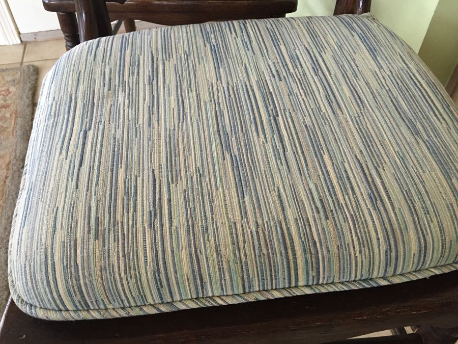 Antique Oak Dining Table With Four Leaves And Two Cane Chairs [Photo 36]