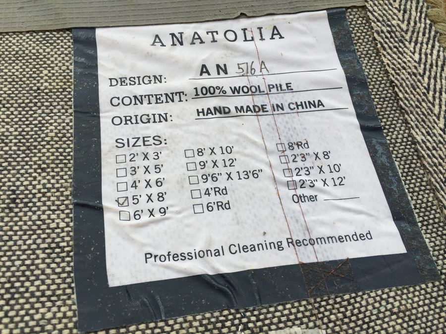 5' X 8' 100% Wool Pile Hand Made Area Rug [Photo 3]