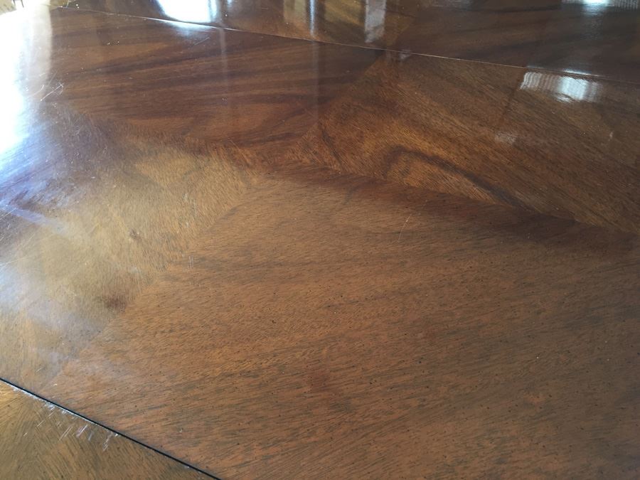 Drexel Heritage 18th Century Classic Dining Table On Casters With Two Large Leaves [Photo 13]