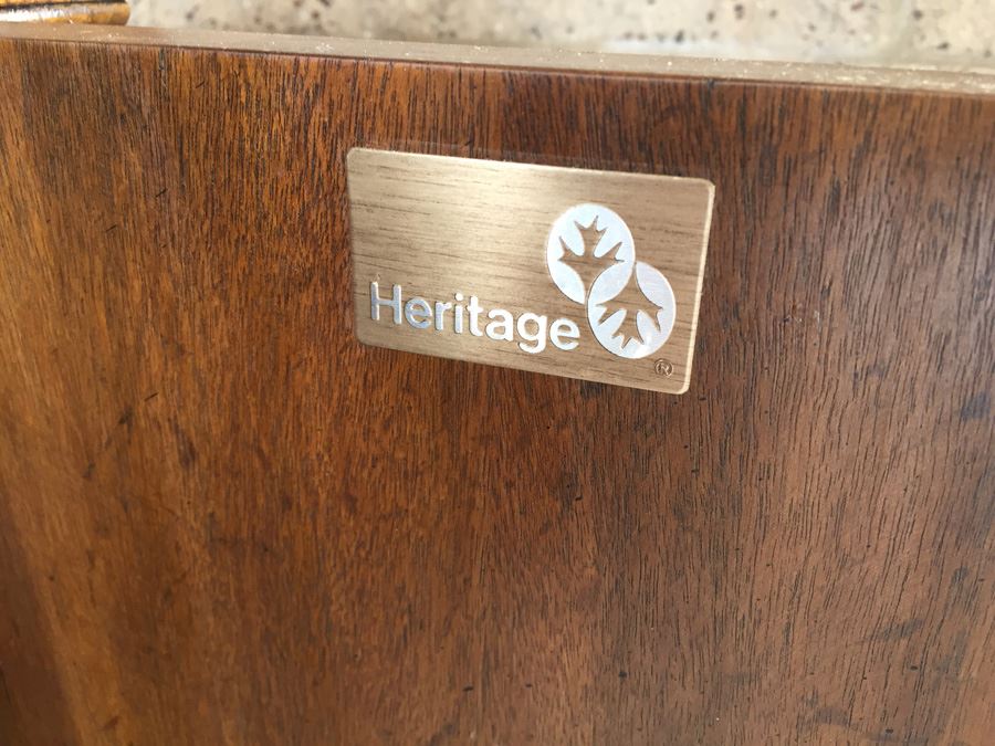 Hollywood Regency Faux Bamboo Server By Drexel Heritage With Pull Outs For Serving And Silver Drawer [Photo 4]