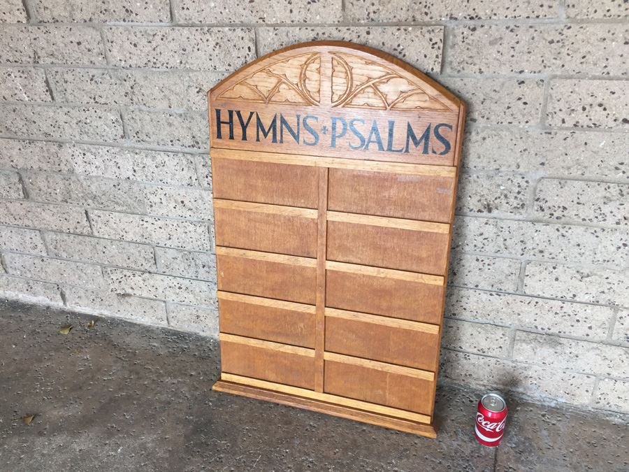 Vintage Church Hymns Psalms Board For Displaying Hymn Numbers [Photo 5]