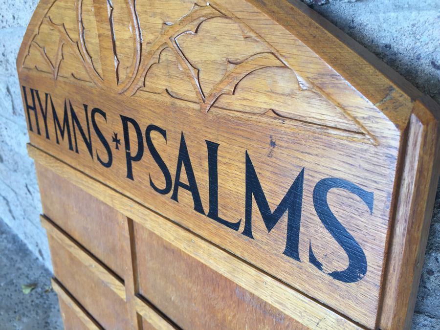 Vintage Church Hymns Psalms Board For Displaying Hymn Numbers [Photo 8]