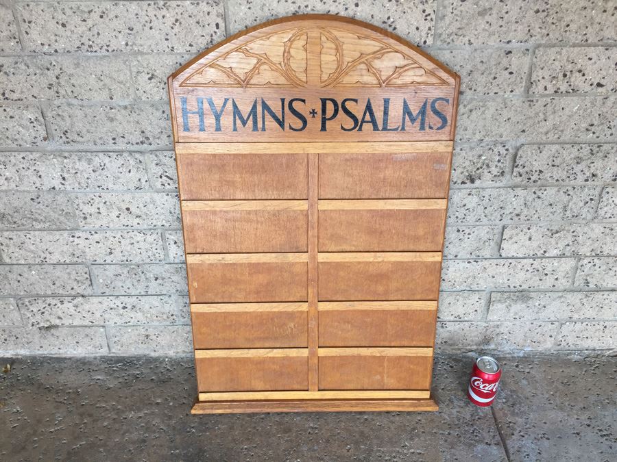 Vintage Church Hymns Psalms Board For Displaying Hymn Numbers [Photo 1]