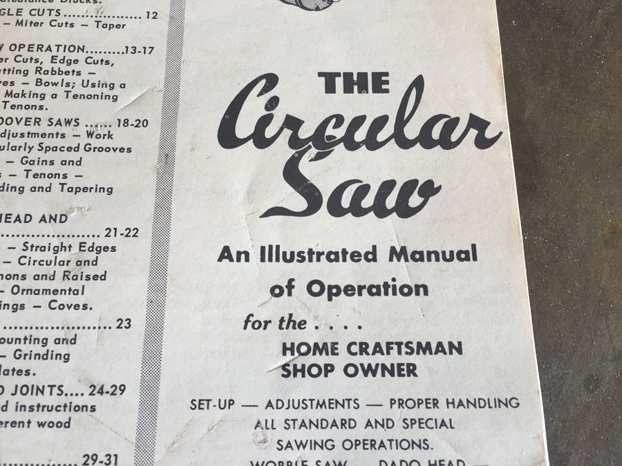 Vintage Crafstman '100' Table Saw With Custom Bench And Lot Of Rotary Saw Blades [Photo 24]